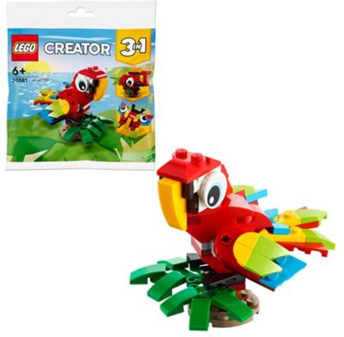 LEGO Creator 3-in-1 Tropical Parrot 30581, Bouwpakket, 6 jaar, Kunststof, 66 stuk(s)