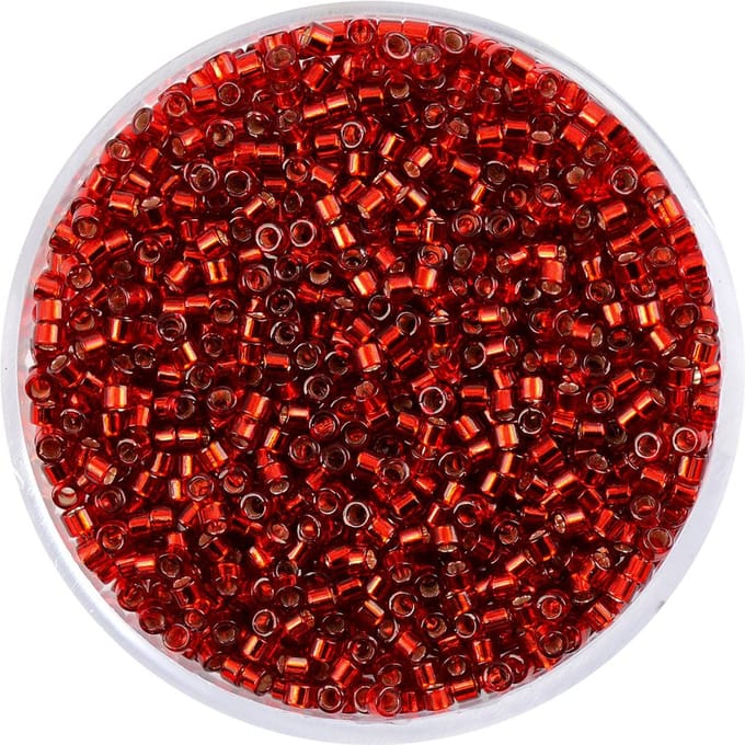Delica Rocailles, Ø 2 mm - Rood
