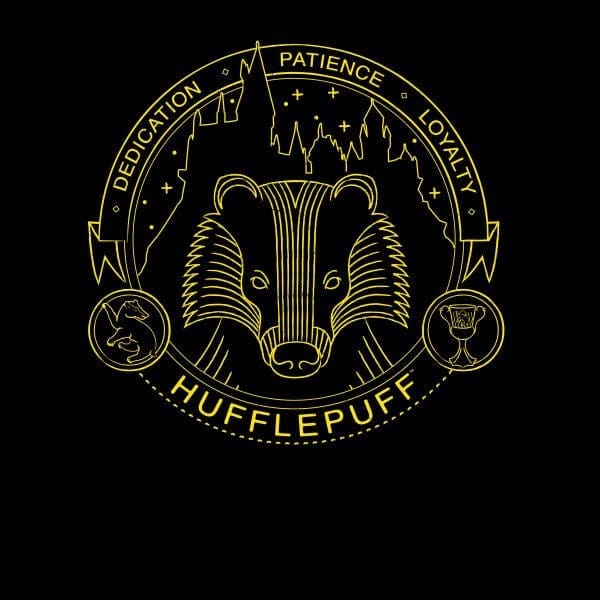 Harry Potter Hufflepuff Badger Badge dames t-shirt - Zwart - S