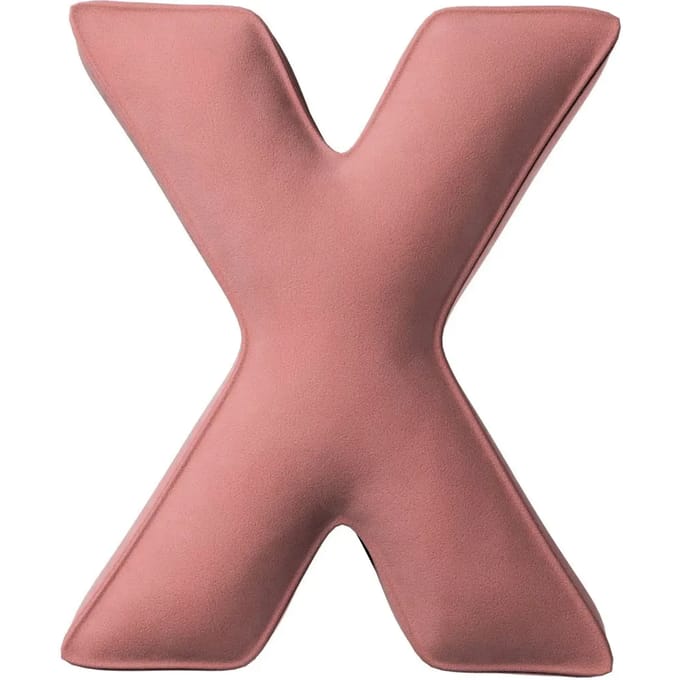 Kussen letter x Yellow Tipi Posh Velvet