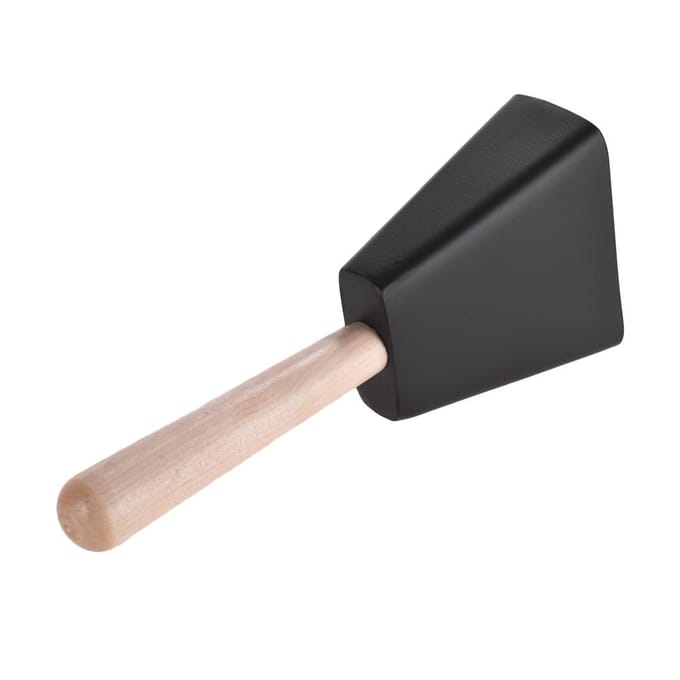 Professionele metalen koebel met houten handvat, slaginstrument black