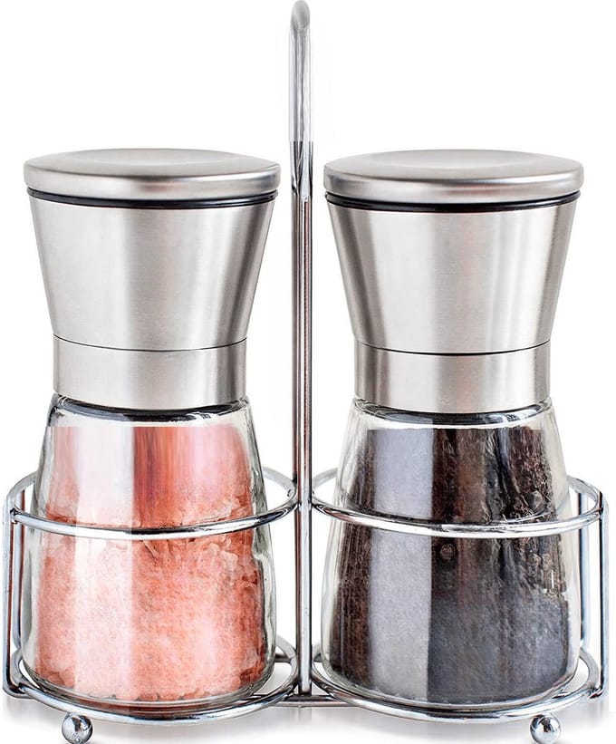 Cheffinger Pepermolen en Zoutmolen Set - Set van 2 - RVS - 170ml
