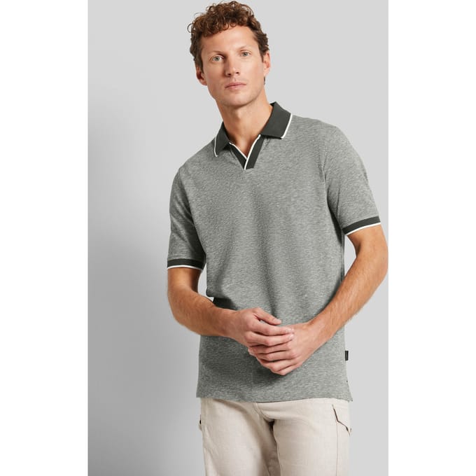 Bugatti Herren Poloshirt met contrasterende strepen