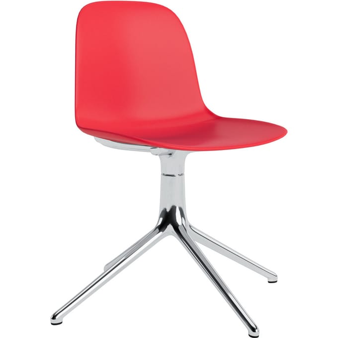 Normann Copenhagen Form Draaistoel - NormannCopenhagenFormBrightRed - aluminium