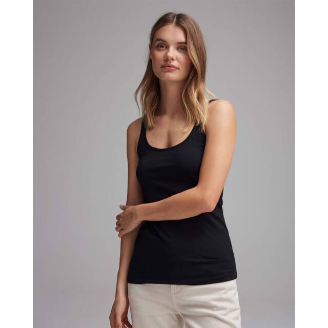 Slim fit tank top van katoenmix model 'Ina/Dailies'