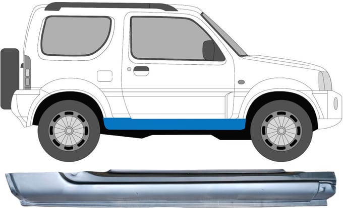 Volledige dorpel voor Suzuki Jimny 1998-2018 / Rechts