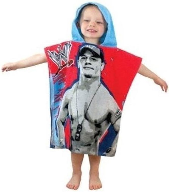 WWE badponcho met capuchon, 1 maat