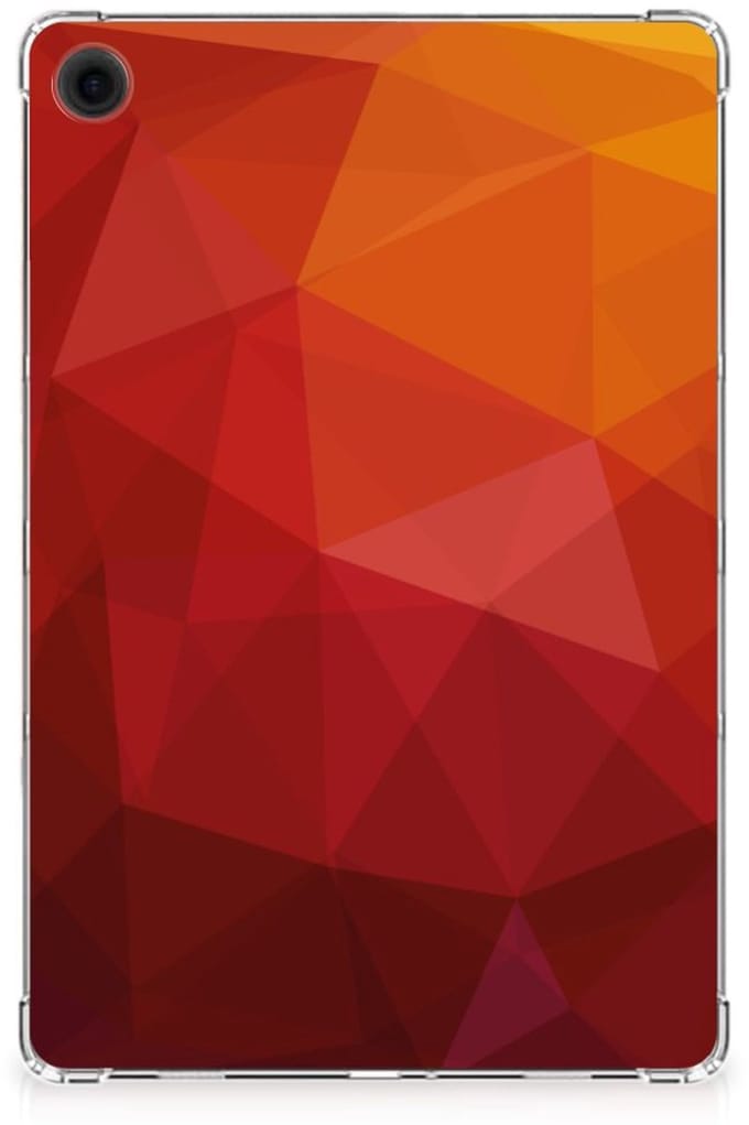 Back Cover voor Samsung Galaxy Tab A9 Plus Polygon Red
