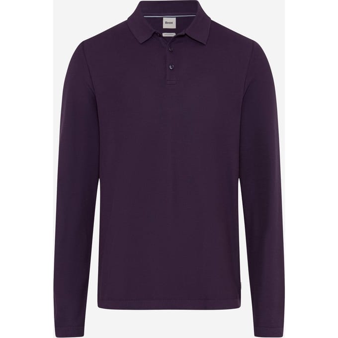 Brax Heren Poloshirt  Style PRINCETON plum, donkerpaars, maat S