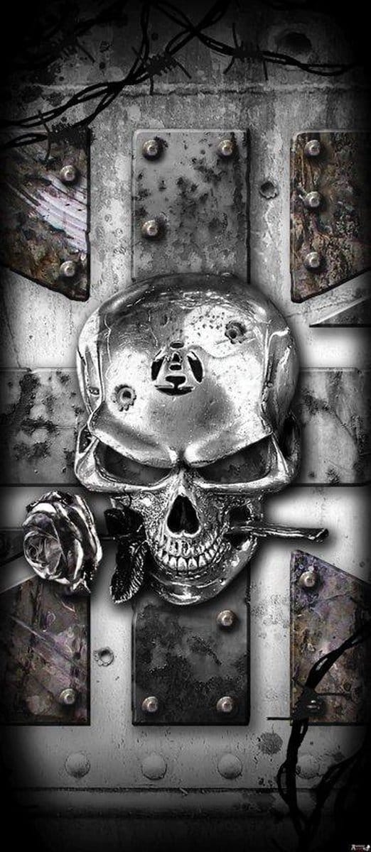 Alchemy Skull Union Jack Tattoo Photo Wallcovering