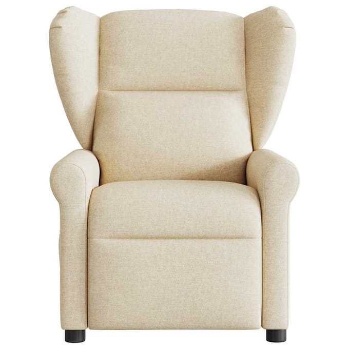 vidaXL - Fauteuil - verstelbaar - stof - crèmekleurig