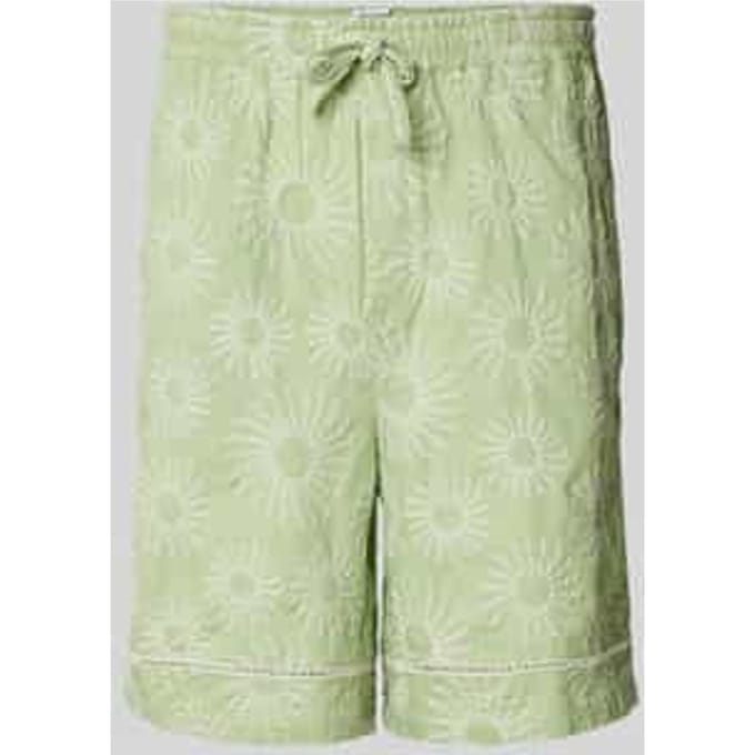 Regular fit bermuda met motiefstitching