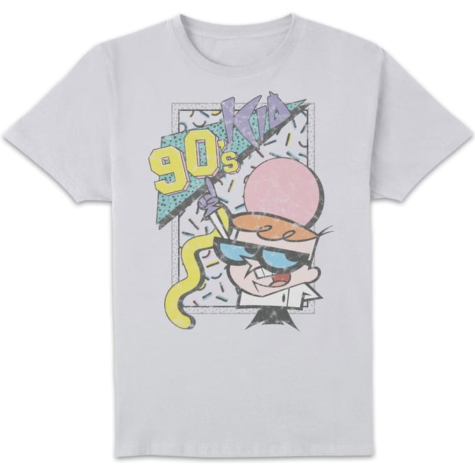 Cartoon Network Spin-Off Dexter's Laboratory 90s kinder t-shirt - Wit - 5XL