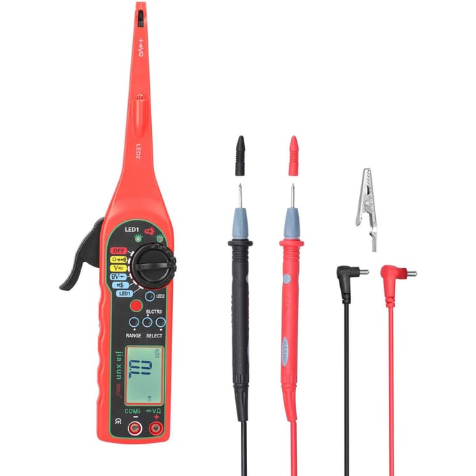 Handheld Draagbare Intelligente Auto Auto Circuit Tester Multimeter Auto Reparaties Multimeter Automatisch rood