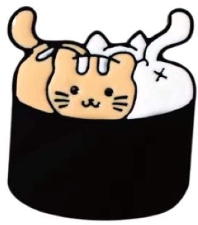 Pin Broche - enamel pin - kledingspeld - Sushi kat D