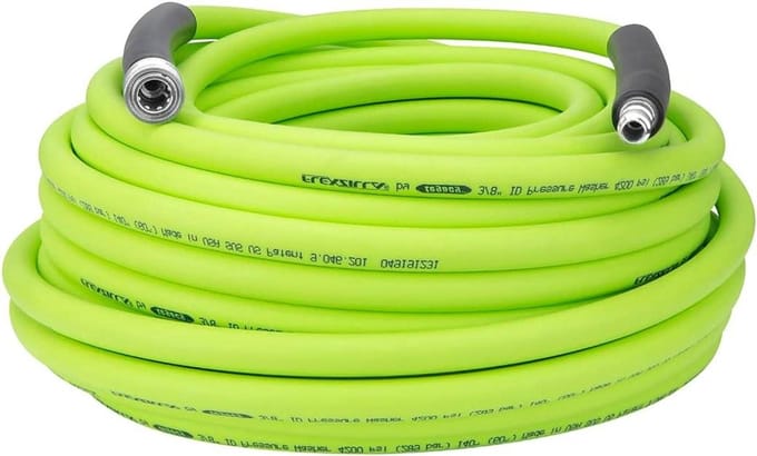Hogedrukreiniger Slang - Flexibele Waterslang - Terras Reinigen - Extreme Flexibiliteit - 3/8" x 100" - Groen