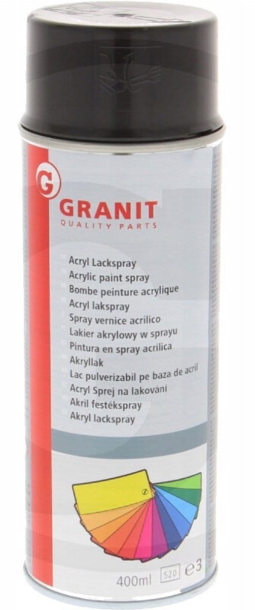 Granit - Spuitverf - Acryl - 400 ml - grijs sneldrogend mat spuitbus