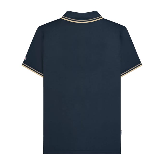Lambretta Heren SS25 Twin Tip Poloshirt (Marine/Cinder)