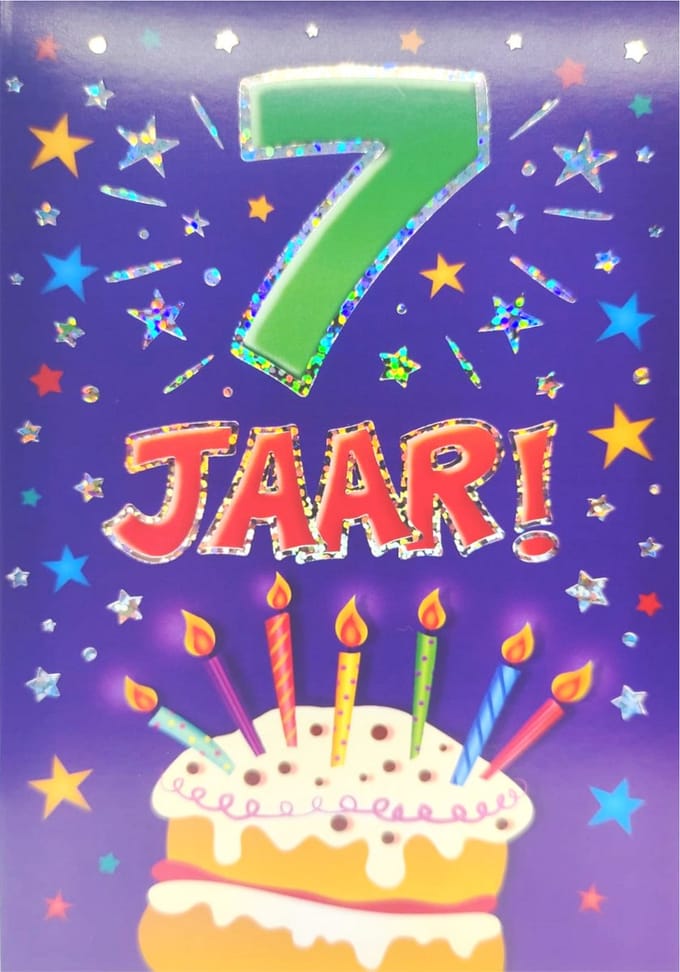 Verjaardagskaart - That funny age - 7 jaar - Met Envelop - Per Stuk