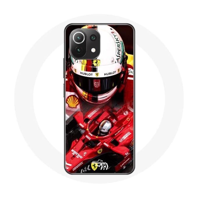 Coque - Formule 1 - Xiaomi Mi 11 Lite - Souple - Rouge - Sebastian Vettel F1 rouge