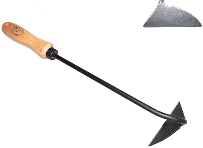 De Wit Rechtshandige gesmede schrepel 12 cm met essen handvat 14 cm