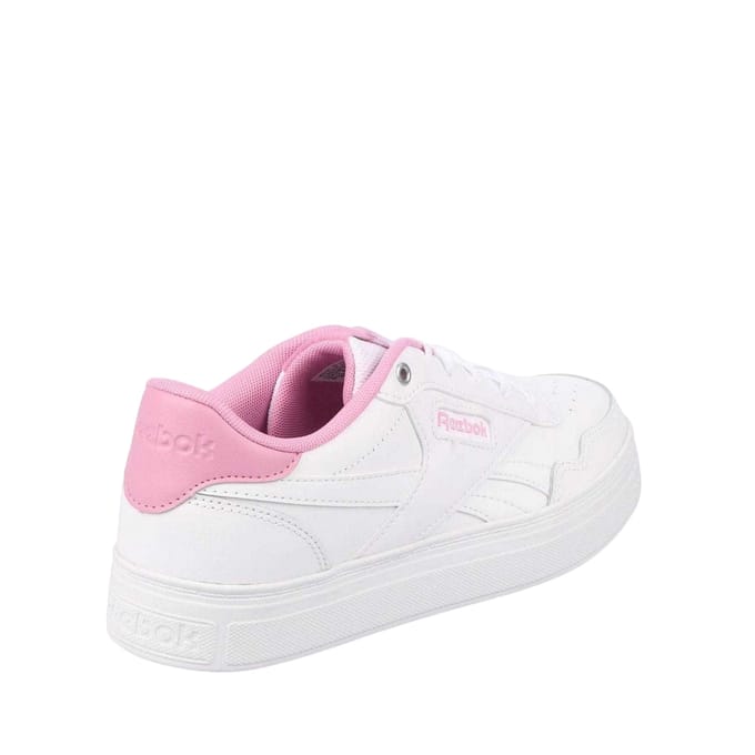 Reebok Dames/Dames Court Advance Bold Leren Trainers (Wit/Roze)