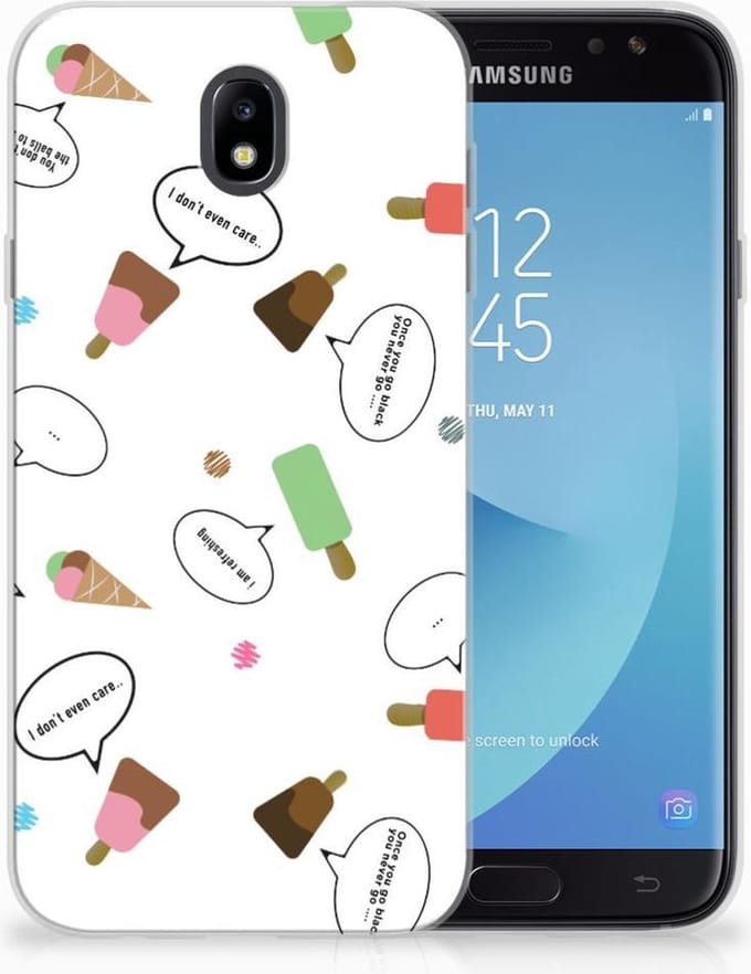 TPU Hoesje voor Samsung Galaxy J7 2017 | J7 Pro Siliconen Case IJsjes