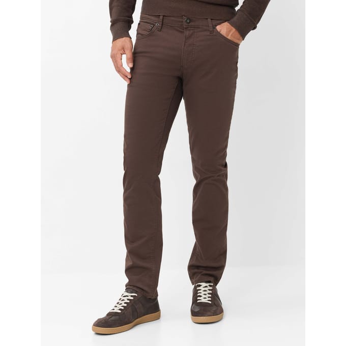 Brax Heren Jeans  Style CHUCK CHOCOLATE, donkerbruin, maat 35/34
