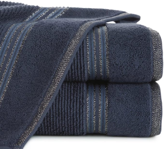 Luxe Katoenen Handdoek 50x90cm - Glanzend Nachtblauw