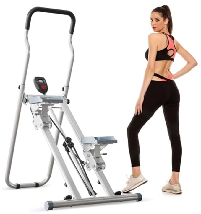 Opvouwbare trapmachine - Verstelbare verticale klimmachine voor thuis en gym met LCD-display