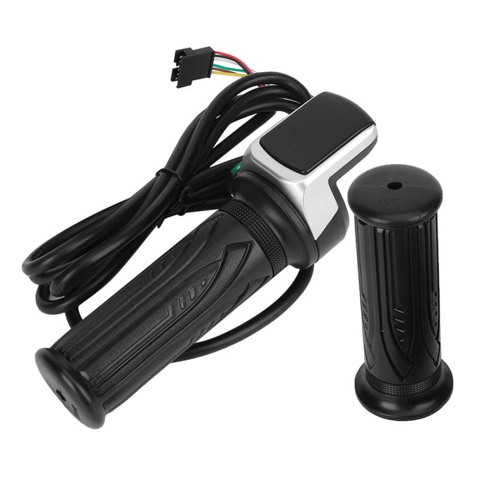 Affichage LCD de la quantité électrique avec interrupteur, régulateur de vitesse du vélo électrique, poignée d'accélérateur à 6 cœurs(48V ) black