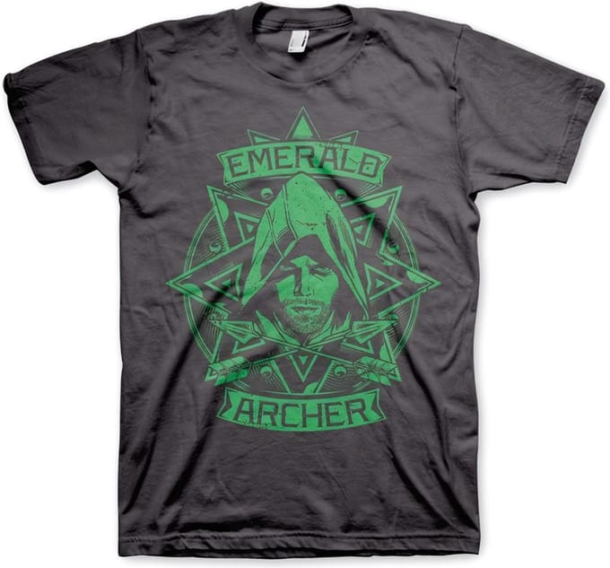DC Comics Arrow Heren Tshirt -M- Emerald Archer Grijs