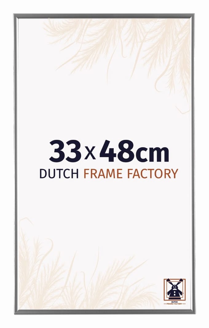 Fotolijst 33x48 cm - Kunststof - Zilver Hoogglans - Easy