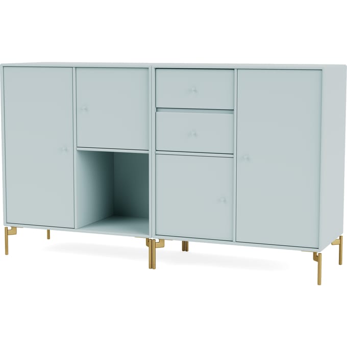 Montana Couple Highboard - Flint - Poten 12,6 cm messing