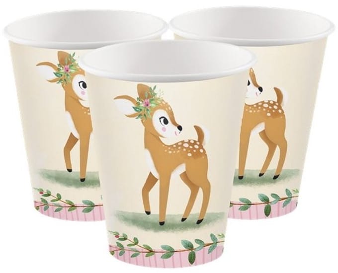Wegwerpbekers bambi - 8 stuks - partycreations