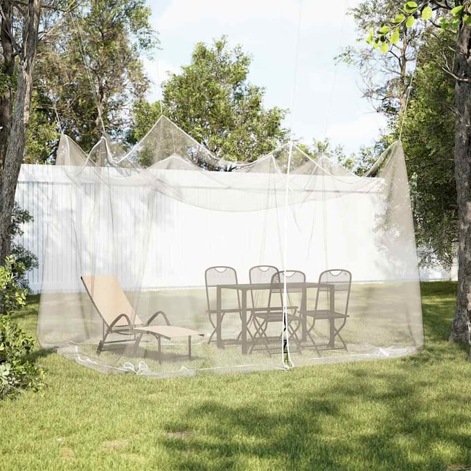 vidaXL - Tuin - Muggen - Net - Rechthoekig - 220 - mesh - Wit - Polyester
