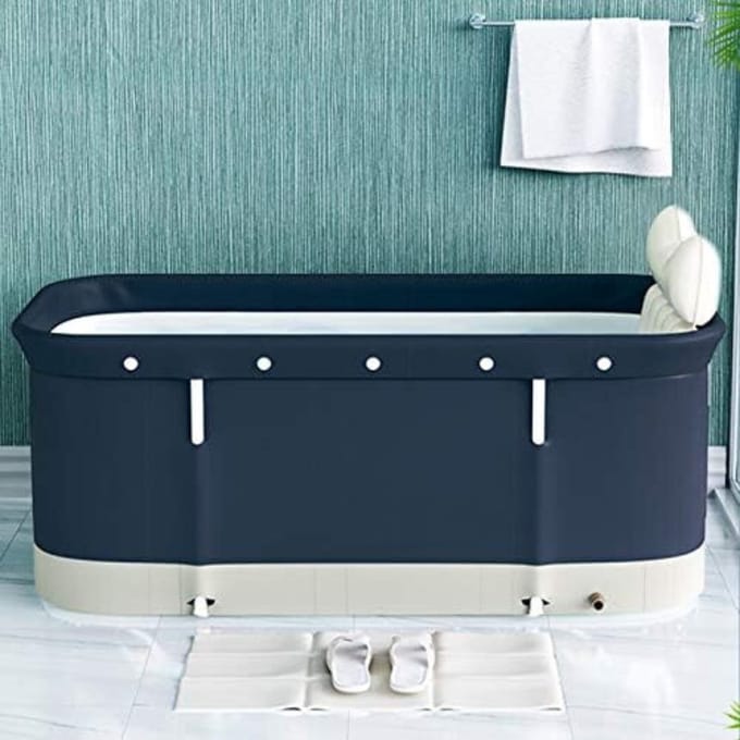 Ijsbad - Zitbad - Ice Bath - 120 Liter - Dompelbad - Donkerblauw