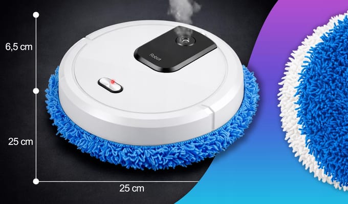 Robot Mop - Mop en Droog Robot - 360° Roterend - Sprayfunctie - UV Licht