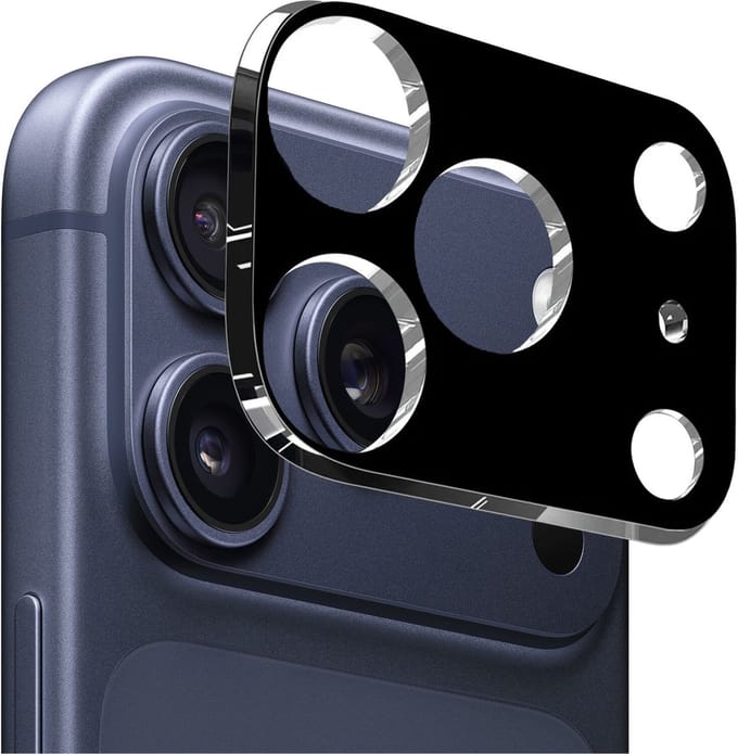 Rosso Camera Protector Geschikt voor Apple iPhone 17 Pro | Camera Lens Bescherming | Case Friendly | Ultra Dun Glas | Zwart