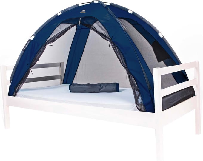 Deryan Bedtent Klamboe - 200x90cm - Hoge kwaliteit - 1mm gaas - Navy