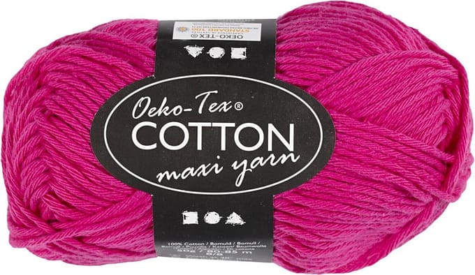 Creativ Company Cotton yarn Size 8/8 L: 80-85 M Pink - 50gr.