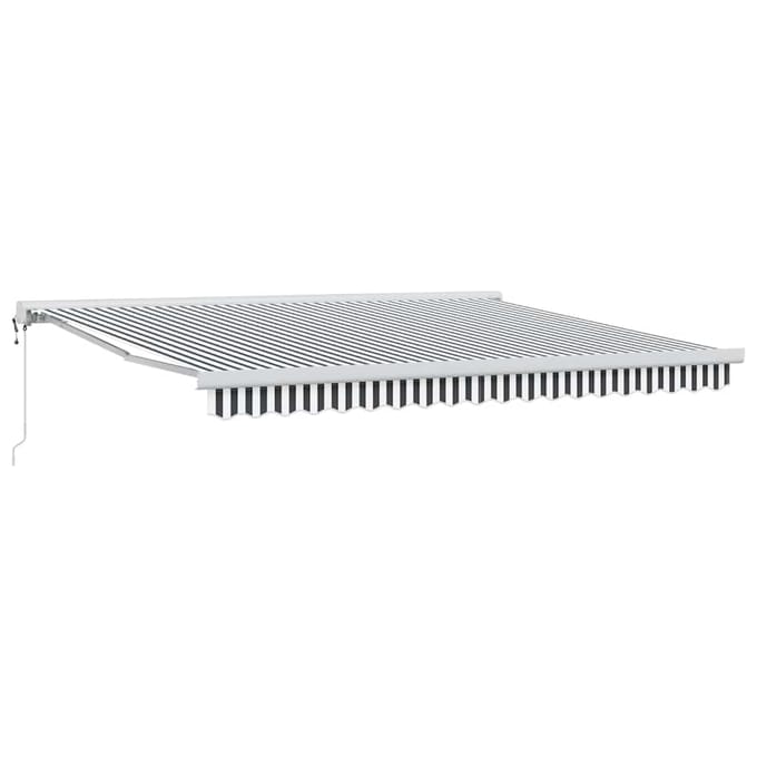 vidaXL - Uitschuifbare - luifel - Antraciet - en - Wit - 400 - × - 300 - cm