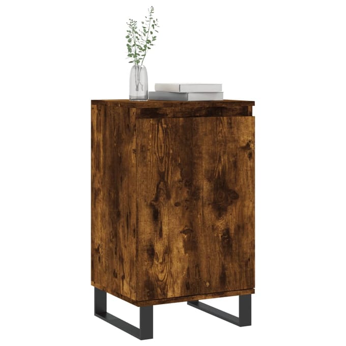 vidaXL - Dressoirs - 2 - st - 40x35x70 - cm - bewerkt - hout - gerookt - eikenkleurig