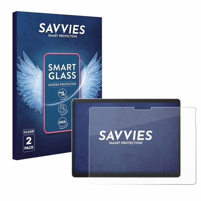 2 Stuks Savvies Screenprotector - geschikt voor Microsoft Surface Pro 9 - beschermfolie glas transparant