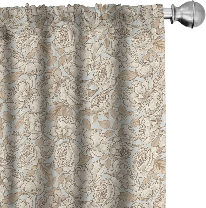 ABAKUHAUS – beige gordijnen – 2-delige set 75x245 cm – microvezel