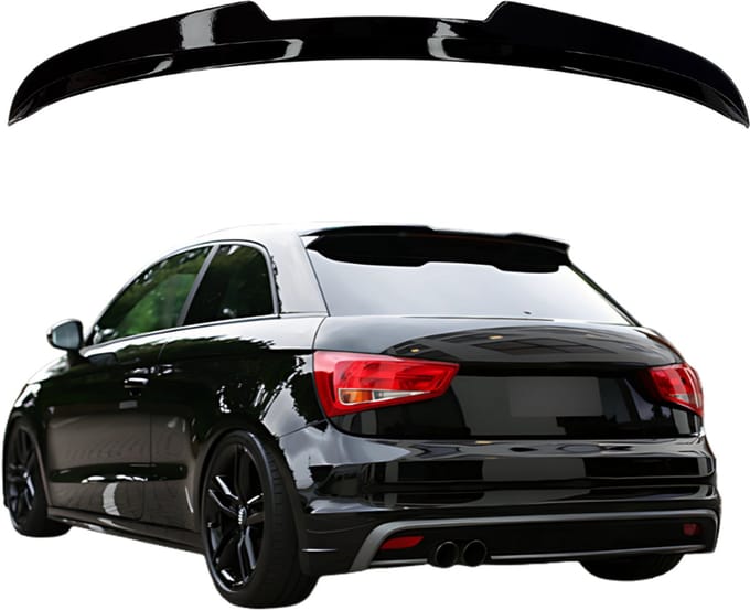 Spoiler compatibel met Audi A1 8X (2011-2018) Glans Zwart