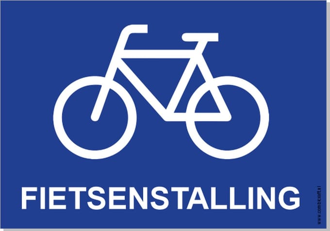CombiCraft bord Fietsenstalling - 30x21 cm