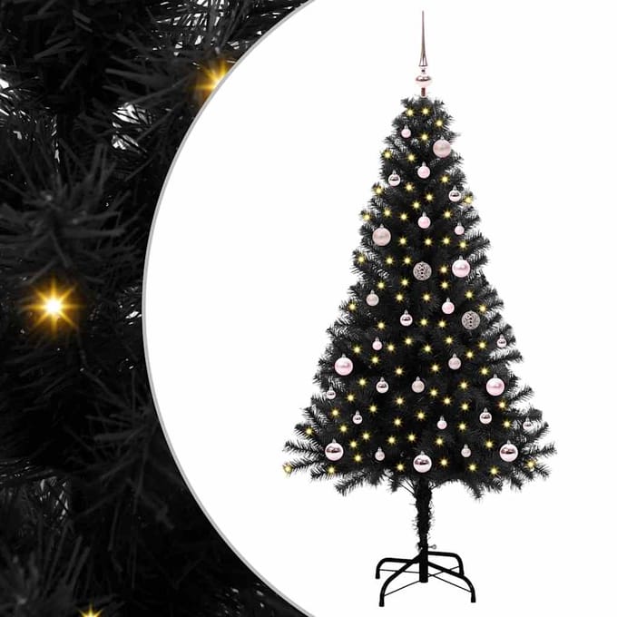 vidaXL - Kerstboom - Zwart - 150 - cm - PVC