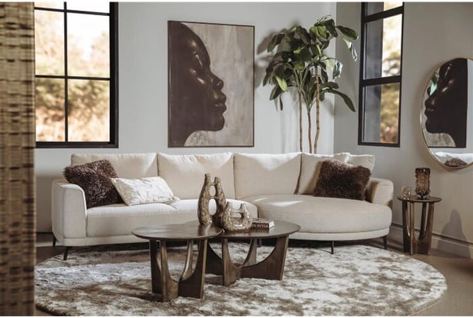 Tower Living Prescot 2 5-AR + Chaise L - Sahara 120 sand