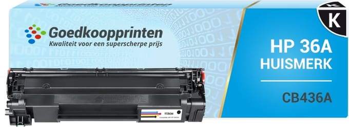 Huismerk HP 36A toner / CB436A toner zwart - 2.000 afdrukken
